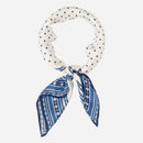 Verona - Silk Neckerchief - White & Blue