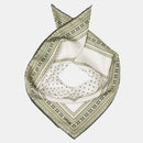 Verona - Silk Neckerchief - White & Sage
