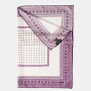 Verona - Silk Neckerchief - White & Lilac