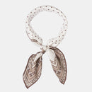 Verona - Silk Neckerchief - White & Sand