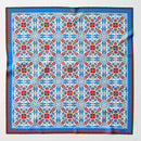 Nebbiolo - Silk Pocket Square - Blue and Red