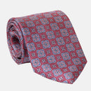 Veneto - Printed Silk Tie - Claret Red