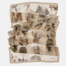 Botanica - Long Silk Scarf - Beige