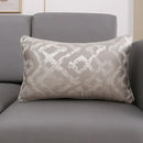 Luxury silver quilted jacquard cushion cover bedroom pillow case