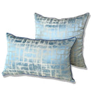Luxury silver quilted jacquard cushion cover bedroom pillow case