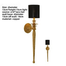 Luxury textured gold & black wall lamp bedroom sconce