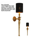 Luxury textured gold & black wall lamp bedroom sconce