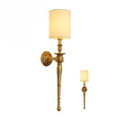 Luxury textured gold & black wall lamp bedroom sconce