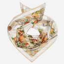 Melograno - Silk Foulard - White Gold