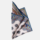Lugano - Silk Pocket Square - White