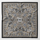 Helena - Silk Scarf Shawl - Brown and Blue