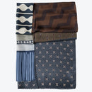 Atri - Long Silk Scarf- Blue