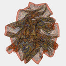 Helena - Silk Scarf Shawl - Rust