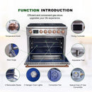 36” Freestanding Gas Range with 6 Sealed Burners Cooktop, Natural Gas/LP Convertible