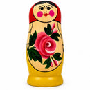 Wooden Semenov Red Scarf Nesting Dolls - Stacking Matryoshka 3.6 Inches