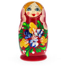 Beautiful Wooden  with Orange Color Hood and Flowers Nesting Dolls