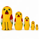 Set of 5 Rooster Family Wooden Nesting Dolls