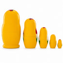 Set of 5 Rooster Family Wooden Nesting Dolls