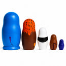Set of 5 Zoo Animals Wooden Nesting Figurines