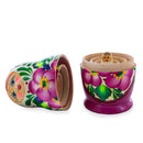 Pink Color with Pink Flowers Wooden  Nesting Dolls