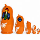 Set of 5 Fox Family Wooden Nesting Figurines