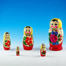Set of 5 Unfinished Wooden Nesting Dolls DIY Craft Blanks for Painting  5.75 Inches
