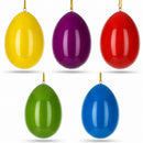 Set of 5 Wooden Egg Shaped Matryoshka Nesting Doll Ornaments