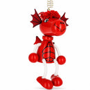 Red Dragon Wooden Doll on a Spring 5.7 Inches