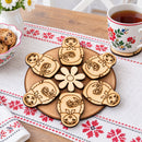 Wooden Matryoshka Coaster for Drinks, Table Coaster