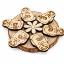 Wooden Matryoshka Coaster for Drinks, Table Coaster
