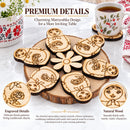 Wooden Matryoshka Coaster for Drinks, Table Coaster
