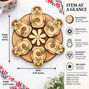 Wooden Matryoshka Coaster for Drinks, Table Coaster