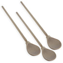 Set of 3 Unfinished Unpainted Long Handle Wooden Spoons