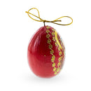 Maria with Jesus Christ Red Wooden Easter Egg
