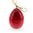 Maria with Jesus Christ Red Wooden Easter Egg