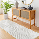 Deron White Washable 3D Rug