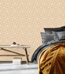 Orange Water Colored Pattern Wallpaper