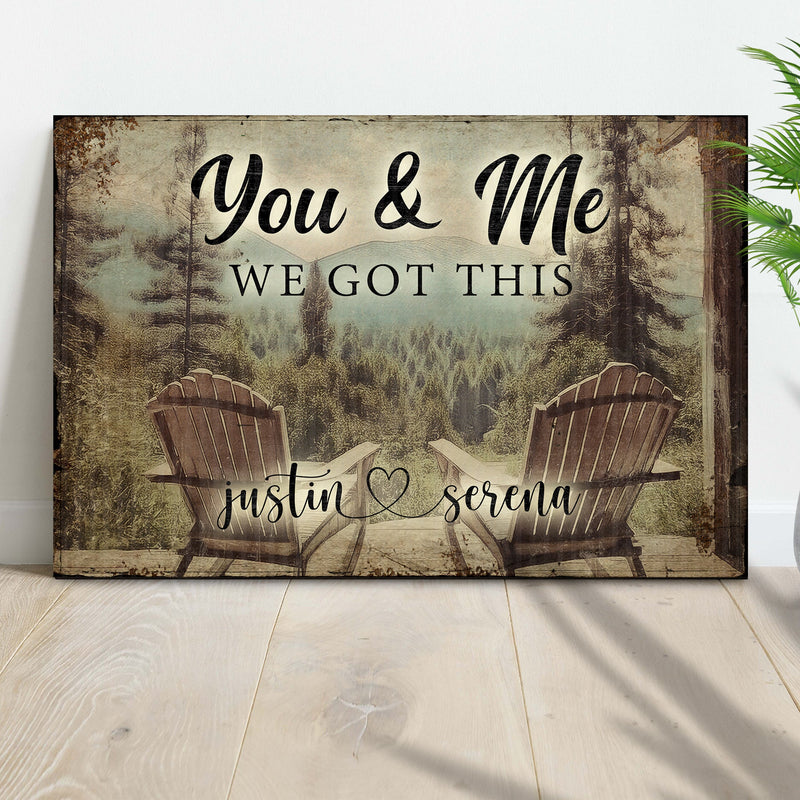 We Got This Personalized Couple Wall Art You & Me Husband Wife
