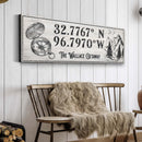 House Retreat Coordinates Sign II