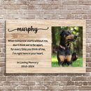 Pet Memorial Sign When Tomorrow Starts Without Me II