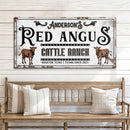 Personalized Red Angus Cattle Sign