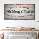 Bless The Food Before Us Kitchen Sign