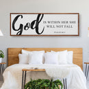 God Is Within Her She Will Not Fall Psalm 46:5 Faith Sign II