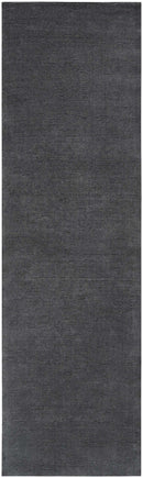 Brockton Solid Black Wool Rug