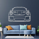 911 GT2 RS Model 991 Front Metal Car Wall Art - NC0848
