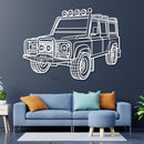 Defender 110 Perspective Metal Car Wall Art - NC0449