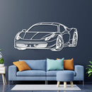 458 Italia Perspective Metal Car Wall Art - NC0437