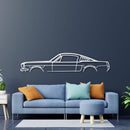 1966 Mustang Fastback Metal Car Wall Art - NC0089