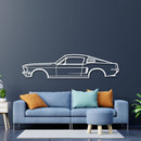 1968 Mustang Fastback Metal Car Wall Art - NC0111