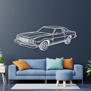1975 Gran Torino Perspective Metal Car Wall Art - NC0440